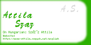 attila szaz business card